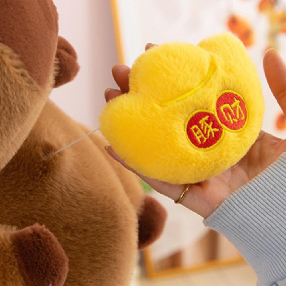 Бог богатства Капибара Плюшевая игрушка Симуляция Капибара Пушистая кукла Капибара Плюшевая кукла Домашний декор