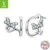 Elegant S925 Sterling Silver Double-Layer Butterfly Earrings for Women - Niche Design (Model: SCE1481)