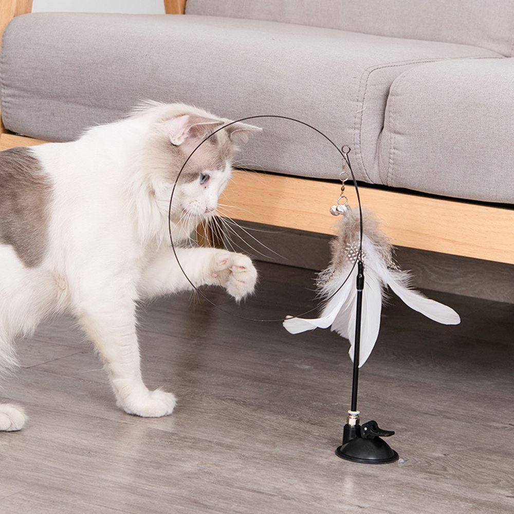 Fun Pet Supplies Simulation Bird Teaser Feather Wire Chaser Wand Stick Toy Cat Kitten Toys