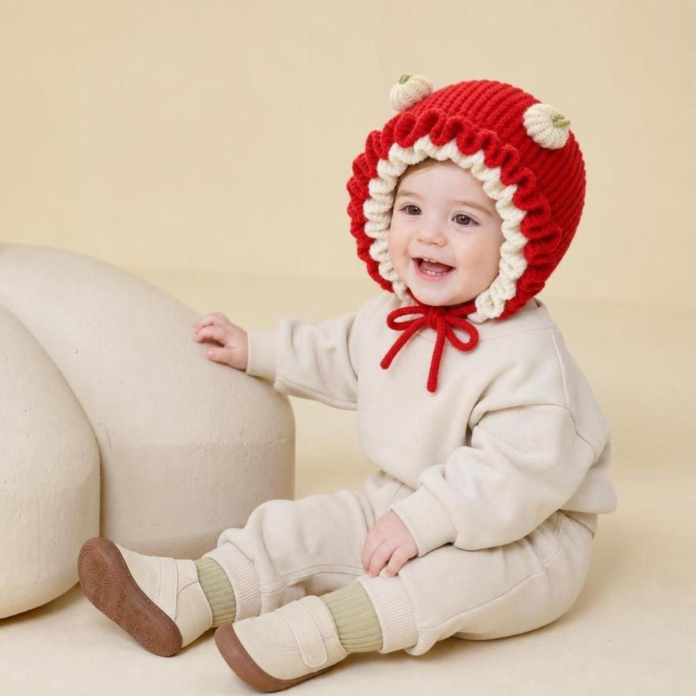 Soft Infant Winter Hat Thick Woolen Beanie Fashion Girls Knitted Hat