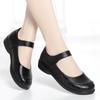 Premium Soft Leather Elegant Women Mother Flat Shoes 2025 Spring Round Toe Comfortable Shoes Non-slip Mom Daily Casual