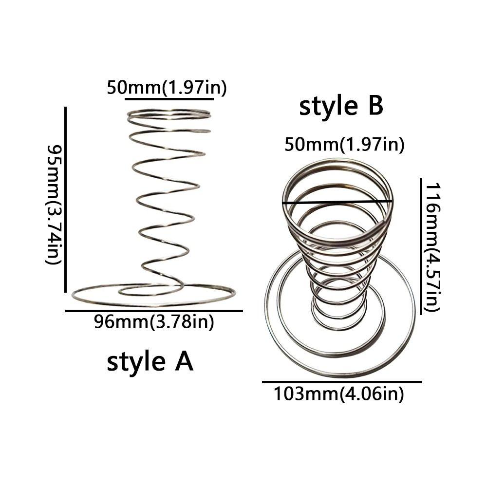 Conical Spring Ice Cream Cone Holder Stainless Steel Waffle Display Stand  Food Display