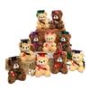 18CM Dr. Bear Cute Plush Toy Small Light Brown Teddy Wear Doctor Hat Doll Graduation Gifts
