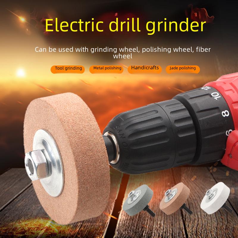 Мини-заточной станок для бытовых дрелей с конверсионной головкой и шлифовальным кругом для полировки металла.