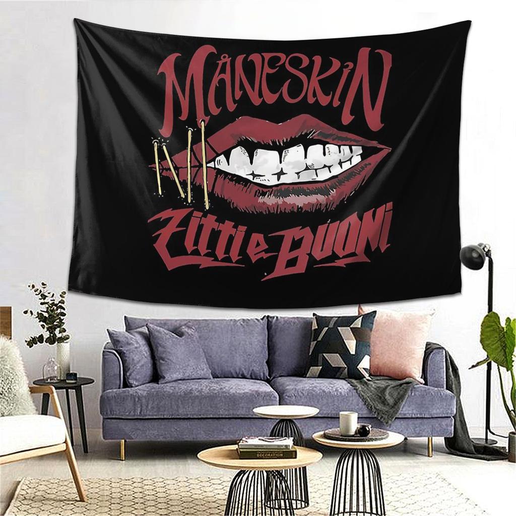 Винтажная гобеленовая декорация рок-группы Maneskin, Арт-эстетичные гобелены для гостиной, спальни, домашняя настенная ткань, Настенный подвес
