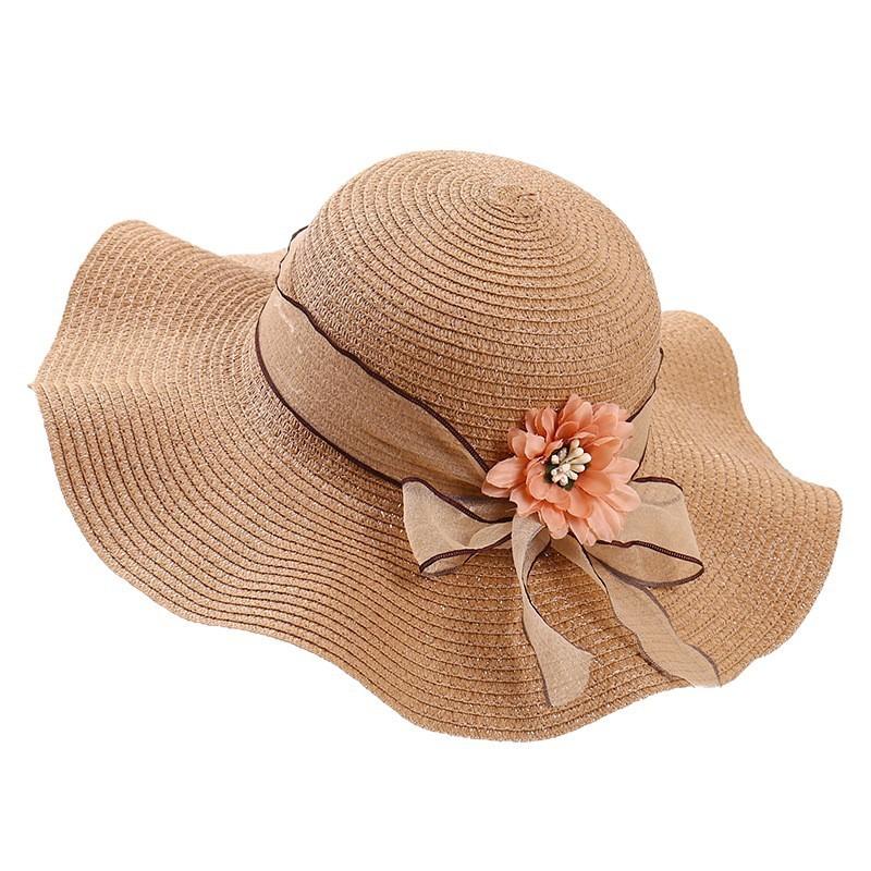 Sunflower Wide Brim Straw Hat For Women With Sun Protection And Neck Coverage For Summer Outdoor Activities