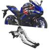 GoGoDDJP Для YZF-R25 YZF R25 yzf-r25 yzf r25 2025 2024 Тормозная Ручка Рычаг Выдвижная Складная Регулируемая Тормозные Рычаги Сцепления (А,Серебристый)