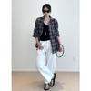 Nan Yu 100% Cotton Plaid Loose Long Sleeve Sun Protection Shirt for Women - Early Autumn 2025 Collection