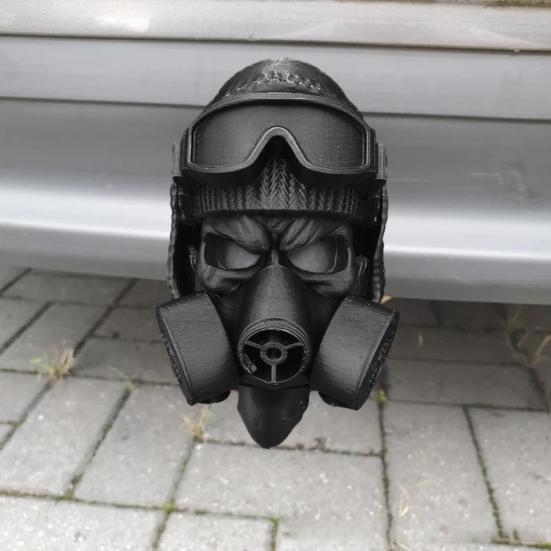 Чехол для прицепа со стальным шлемом и противогазовой маской Чехол для прицепа в форме забавные чехлы для прицепного устройства Аксессуары для буксировщиков и автофургонов