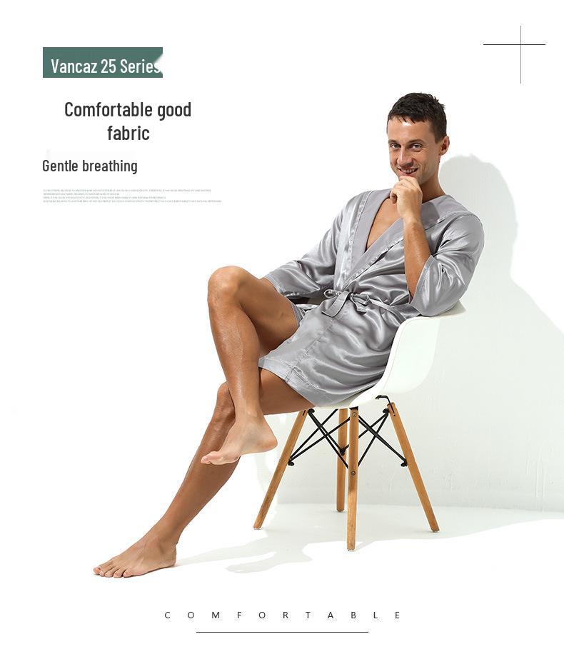 Унисекс Легкий Халат с Длинным Рукавом и Завязками - Однотонный Большого Размера для Мужчин и Женщин.