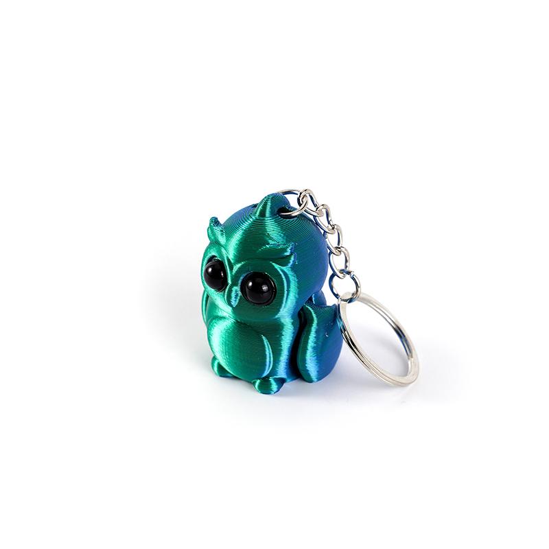 Creative 3D Printing Owl Keychain Pendant Multi-Joint Movable Simulation Animal Toy Model Keychain Bag Accessories Kids Gift