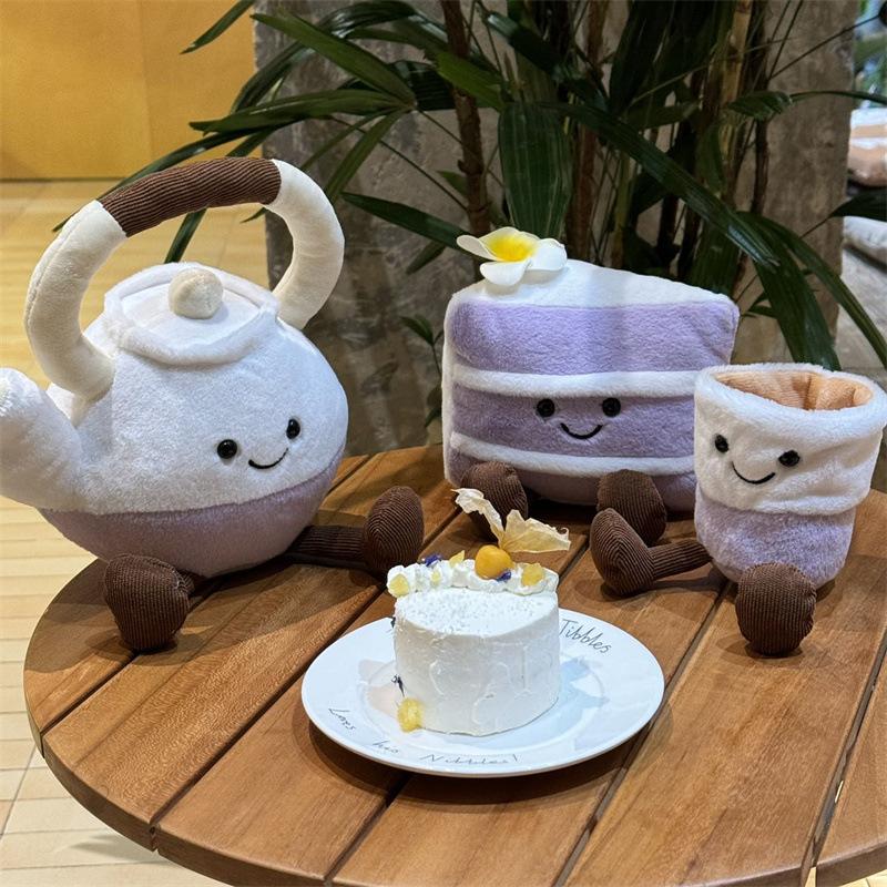 Плюшевая игрушка Wind Teapot Taro Mud Cake, милая и уникальная, забавная кукла-макарон для подруги