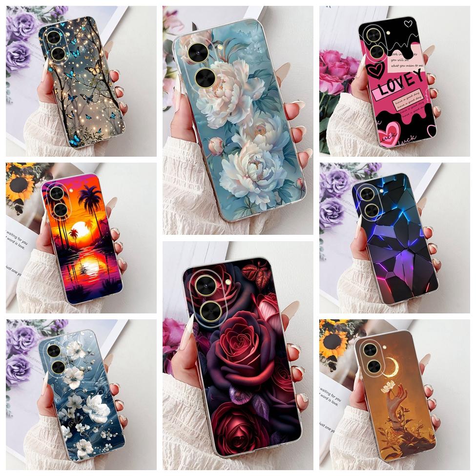 For Redmi A5 NFC 5G Case Cover Clear Luxury Kawaii Cute Cat Fashion Flowers Funny Painted Soft Phone Case For Redme A5 NFC 5G