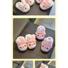 Children S Cute Rabbit Warm Plush Closed Toe Slippers For Home