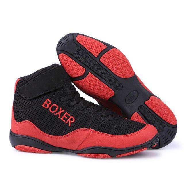 Men Women Boxing Wrestling Shoes Plus Size Outsole Fightingtrainers Combat Sneakers Lace Up Boots Boxing Boots Size 35 -47