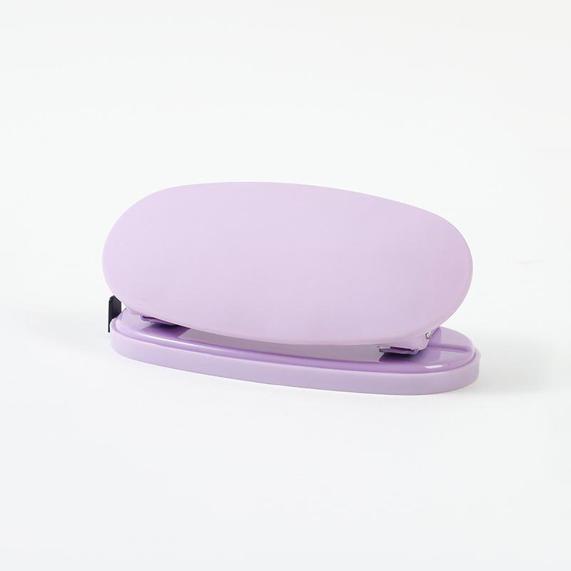 Дырокол Macaron Color 6 мм с двумя отверстиями, линейкой, силиконовой ручкой, дизайном, облегчающим труд