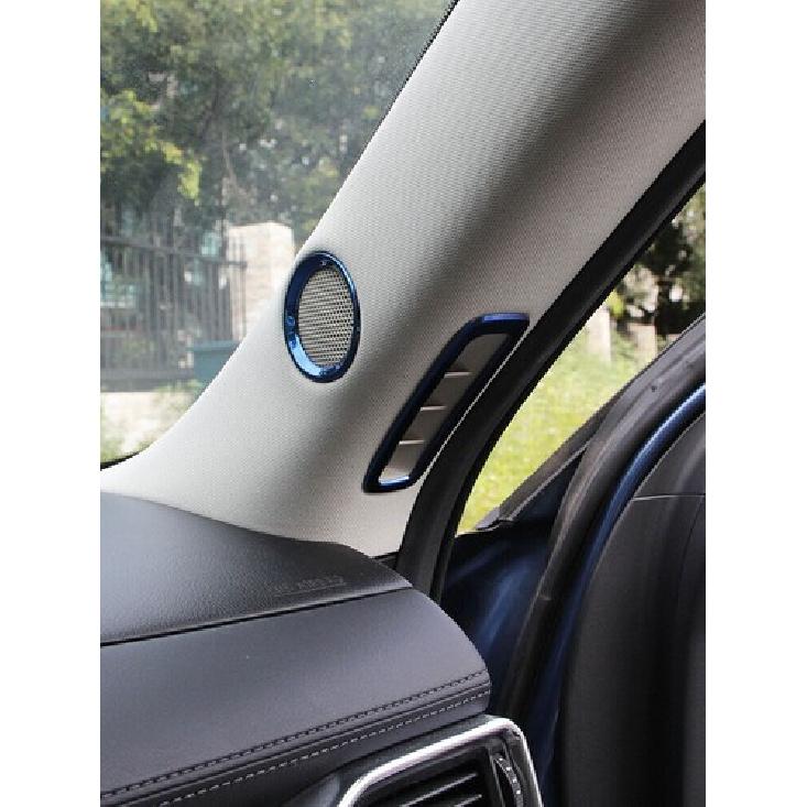 For Mazda CX-5 CX5 2017-2024 Blue Titanium A Pillar Speaker Frame Cover Trim 2X