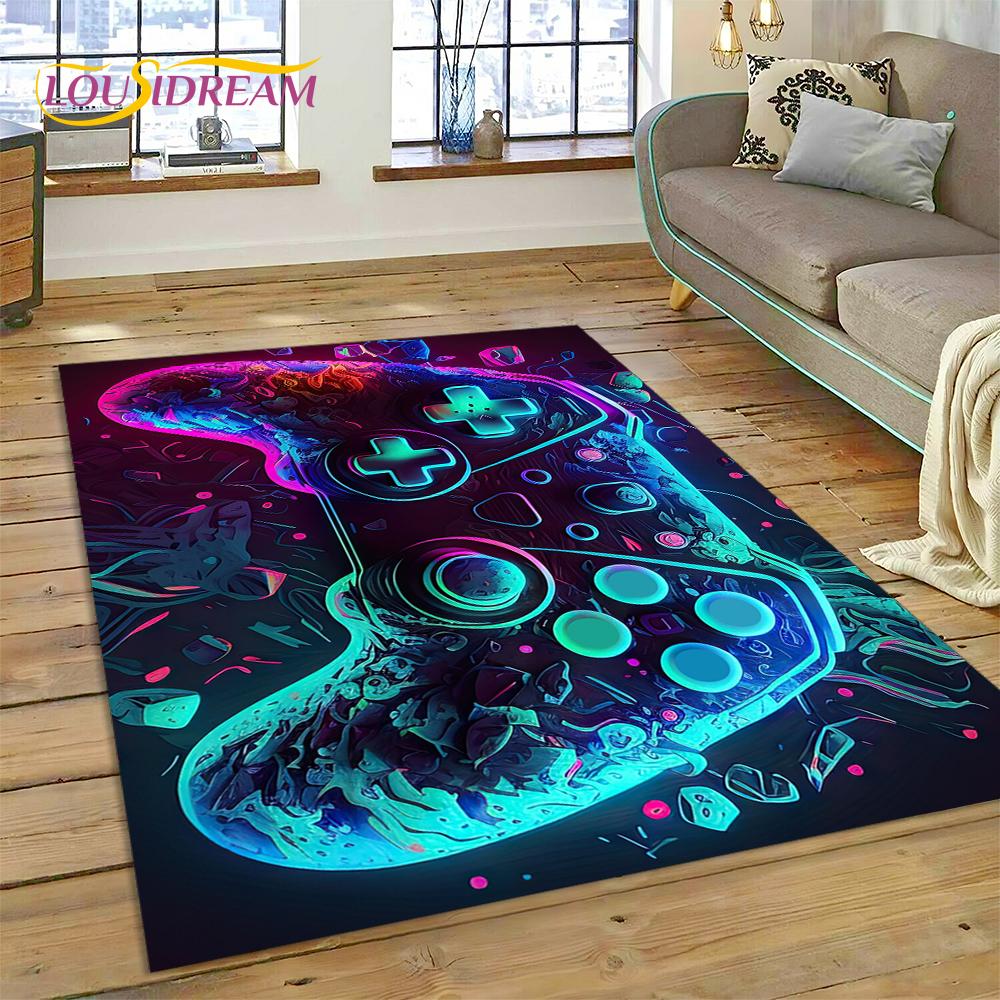 Retro GamePad Games Console Game Boy Cartoon Carpet Rug for Bedroom Living Room Home Sofa Decoration,kids Large Decor Floor Mat