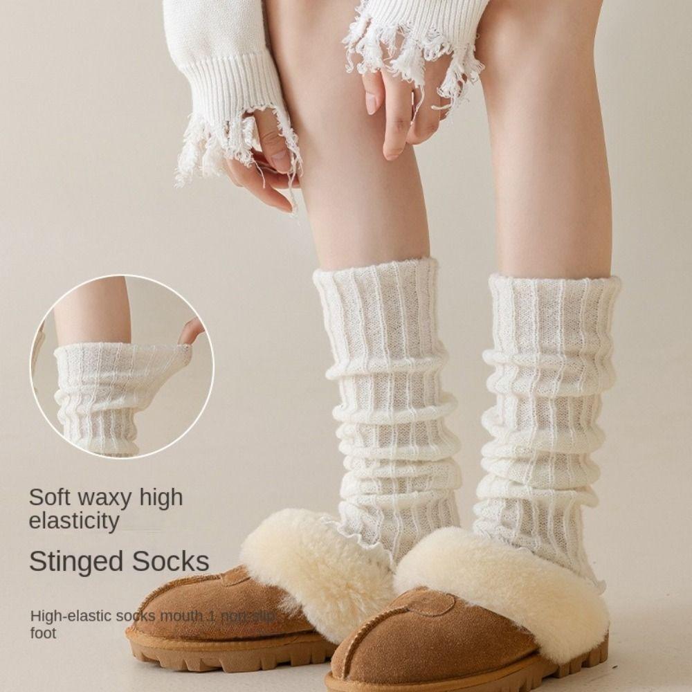 Милые Сладкие Лолиты Вязаные Носки Вязание Теплая Накладка для Ног Модные Длинные Чулки Женщины Девушки
