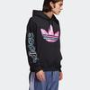Adidas Originals Толстовка с акварельным принтом Мужские топы Черный ED6273