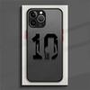 Чехол для телефона для iPhone 16 15 14 13 12 11 Mini Pro Max X XR XSMax 15 16 Plus Футбольная суперзвезда Месси-10 Прозрачная задняя крышка