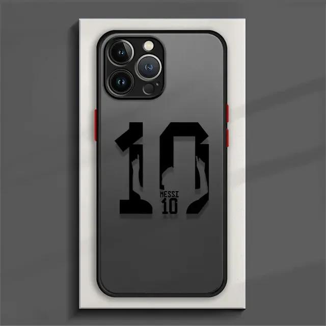 Чехол для телефона для iPhone 16 15 14 13 12 11 Mini Pro Max X XR XSMax 15 16 Plus Футбольная суперзвезда Месси-10 Прозрачная задняя крышка