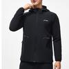 Li Ning Running Series Logo Print Светоотражающая флисовая толстая спортивная куртка Мужские куртки черного цвета AFDT623-1