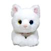 Плюшевая игрушка Hizaneko Белая с разноцветными глазами Маленький размер
