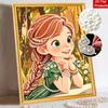 Disney Жемчужная Живопись Принцесса Анна Сделай Сам Жемчужное Искусство Живопись Жемчужными Камушками Картины Поделки Особая Форма Домашний Декор Стен