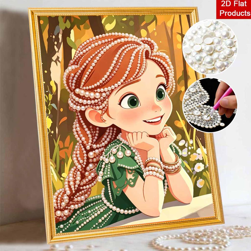 Disney Жемчужная Живопись Принцесса Анна Сделай Сам Жемчужное Искусство Живопись Жемчужными Камушками Картины Поделки Особая Форма Домашний Декор Стен