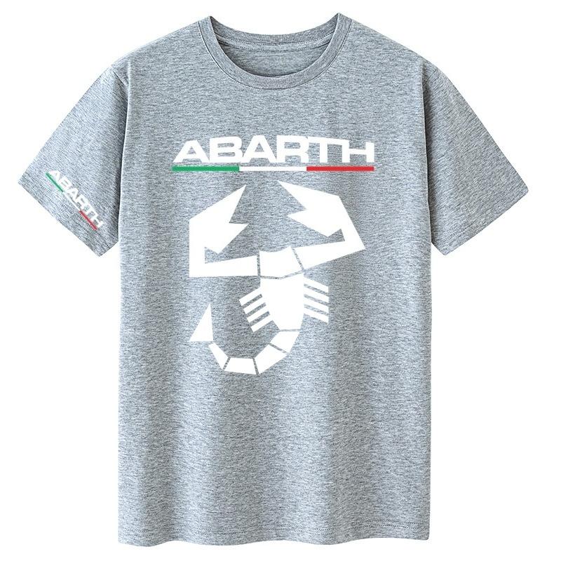 Abarth Scorpion 100% Хлопковая Мужская Футболка Abarth Scorpion Белый Черный Автомобили Спорт Гоночный Италия Тюнинг Двигателя Раллийный Автомобиль Мужская Футболка