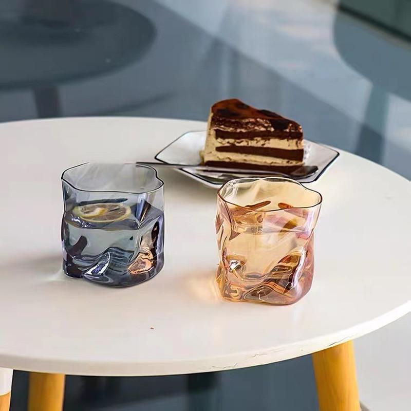 Japanese Twisted Whisky Glass Creative Bar Shochu Glass 150ml Beer Glass Household Water Glass Exquisite Gift
