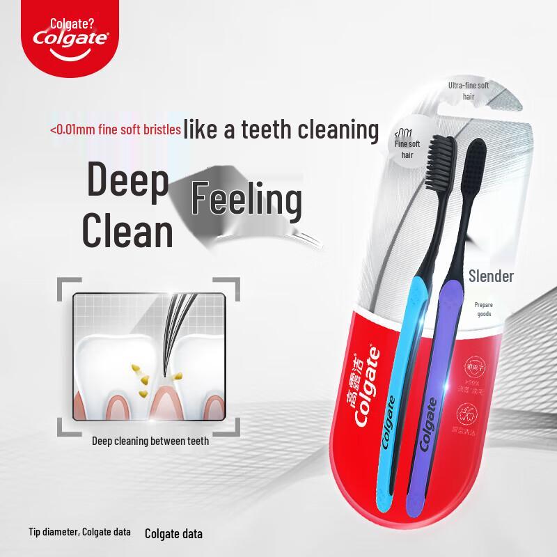 Colgate Зубная щетка SlimSoft с угольным компонентом для ухода за деснами