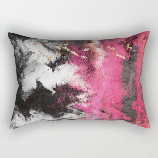 Pillowcase Geometric Printed Polyester Rectangle Cushion Pillow Cover for Home