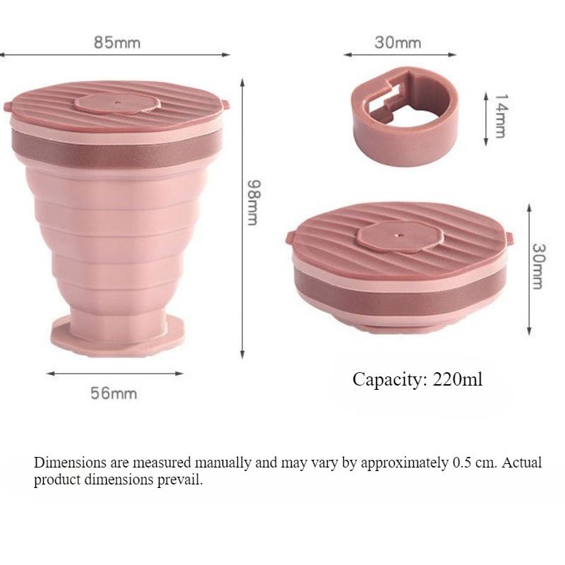Новая складная портативная силиконовая чашка с крышкой и веревкой, подходит для путешествий, для кофе, воды, ополаскивателя рта, легкая