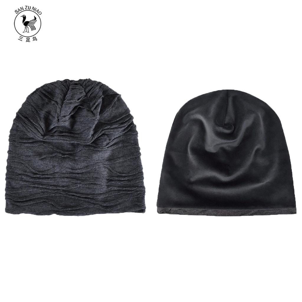 Baotou Hat Four Seasons Capped Men'S And Women'S Solid Color Wrinkled Fashion Stacking Hat