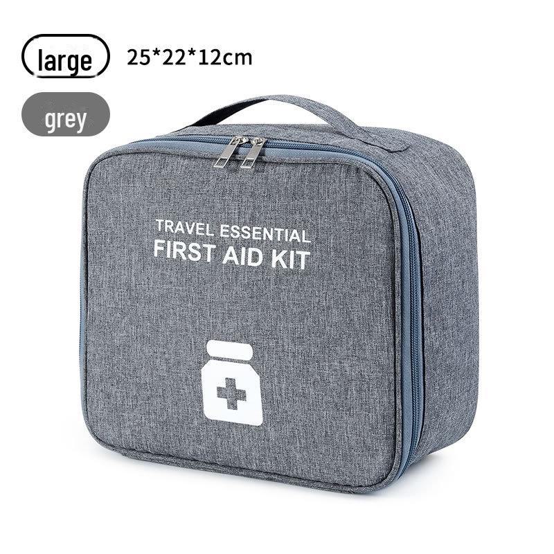 Compact Travel First Aid Kit: Portable Emergency Medicine Bag for Home and Outdoor Use