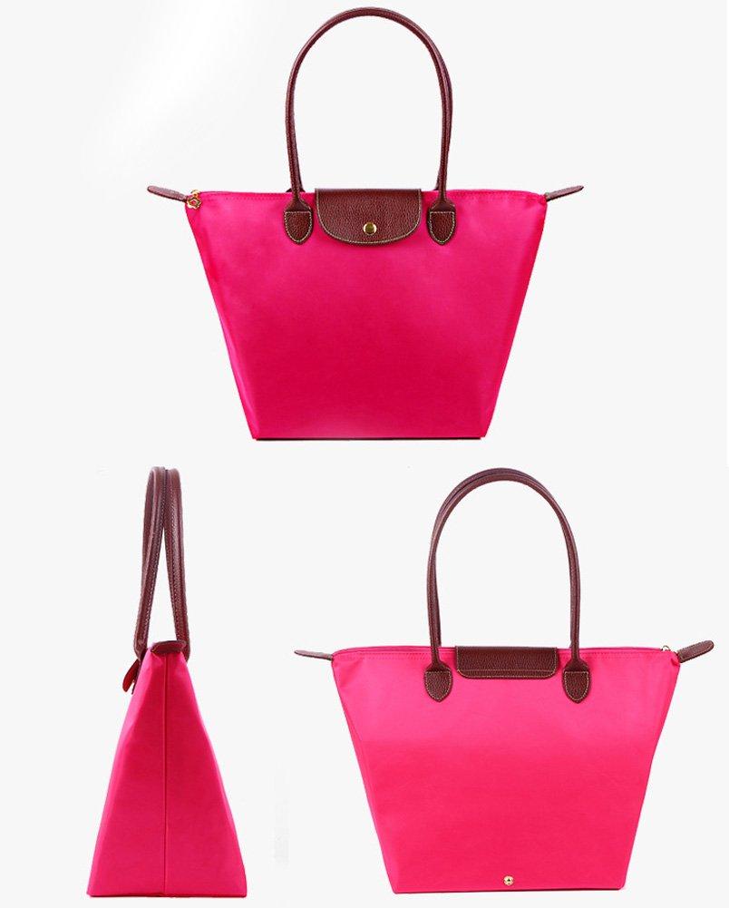 Tote Bag for for Large 3 Sizes [Blostirno] Women, Nylon, Foldable, Handbag, Waterproof, Commuting, Travel, Shopping, Capacity, (L, Navy)