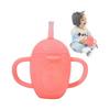 Sippy Cup with Straw Lightweight Toddler Cup with Double Handles 200ml Pink Travel Friendly Training Cup