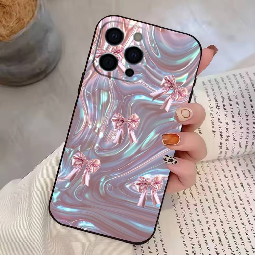 Folds T-Texture Phone Case For iPhone 17,16,15,14,13,12,11 Plus,Pro Max,XS,Soft Silicone Black Cover