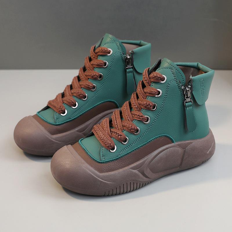 Мода 2025 Обувь на высокой толстой подошве Повседневная обувь Коричневая обувь Женский тренд Дышащая женская спортивная обувь