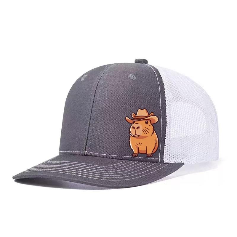 Регулируемая бейсболка с принтом капибары, классическая snapback, кепка дачника, дышащая сетчатая кепка тракера, для гольфа, рыбалки, на открытом воздухе, солнцезащитная кепка