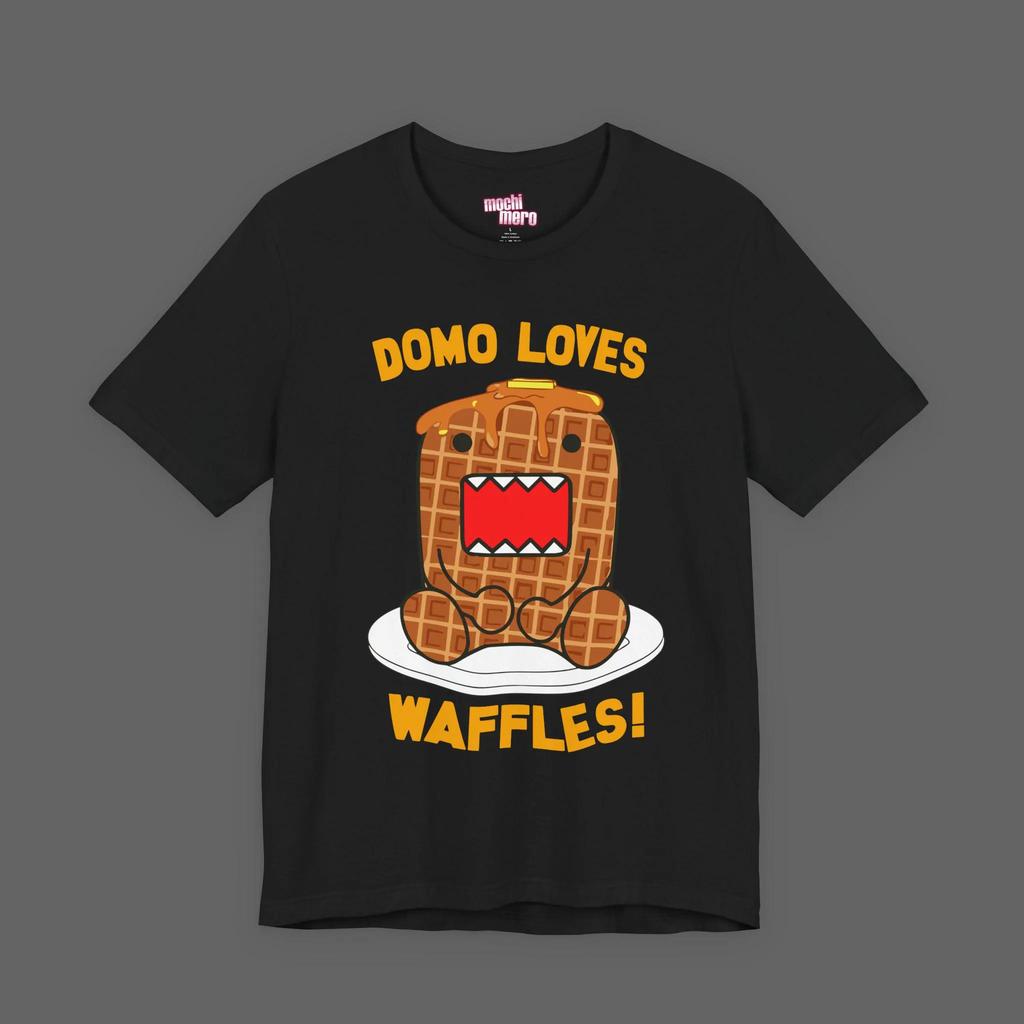 Футболка Domo Loves Waffles Сцена Эмо YK Мода Унисекс Футболка Лицо Domo Kun s Стиль Подарок