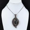 Larvikite Pendant Copper Wire Wrapped Pendant Handmade Jewelry Natural Gemstone Pendant Larvikite Copper Jewelry Gift For Him Dainty Pendant