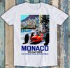 Monaco Grand Prix Race Vintage Auto Racing Funny Gift Loose and Breathable Men's and Women's Same Crew Neck Pure Cotton T-shirt