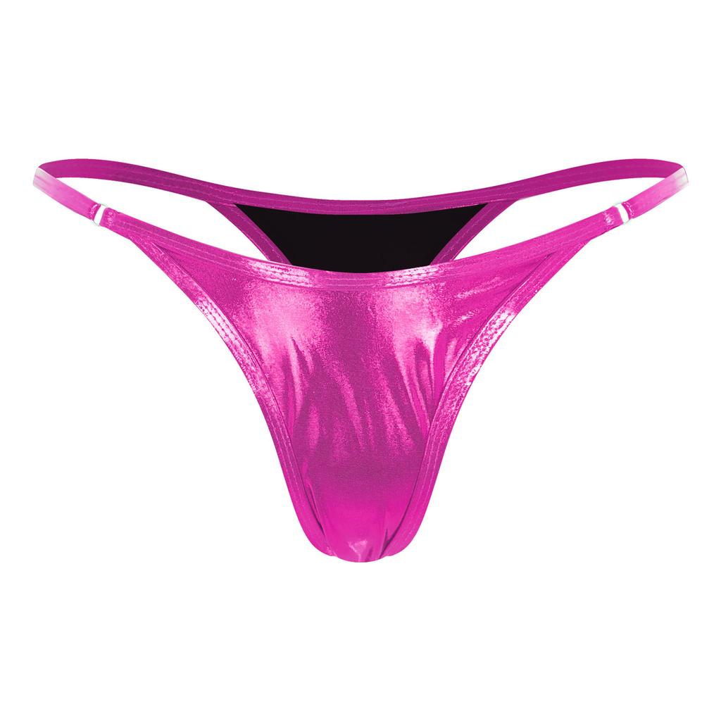 Womens Metallic G-String Thongs Low Rise Micro Briefs Sexy Lingerie Underwear