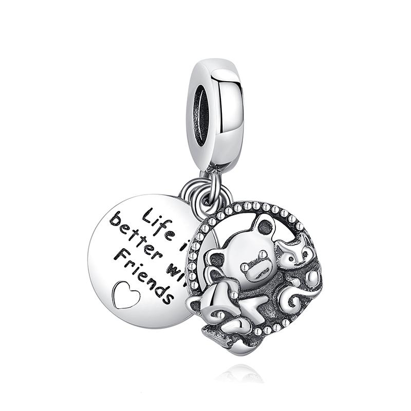 Original Charms Family Boy Girl Love Mom Friend Beads Fit Pan Brand Bracelets Necklaces Jewelry For Women