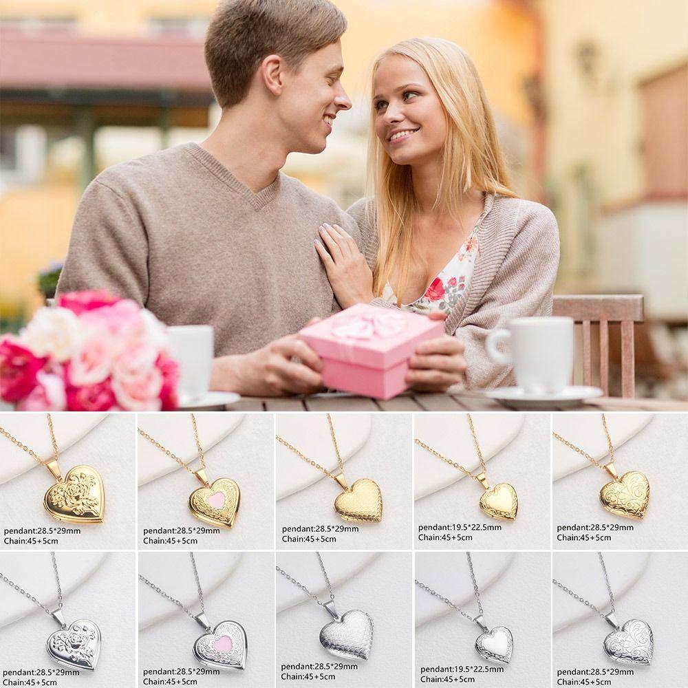 Открывающееся ожерелье-медальон в форме сердца Ожерелье своими руками Цветочное ожерелье-медальон в форме сердца Фото-картинка Ожерелье-медальон