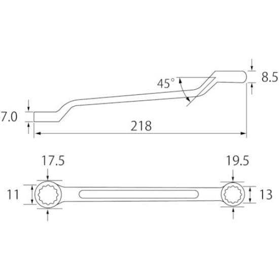 Lobtex Box Wrench OW1113 Double-ended
