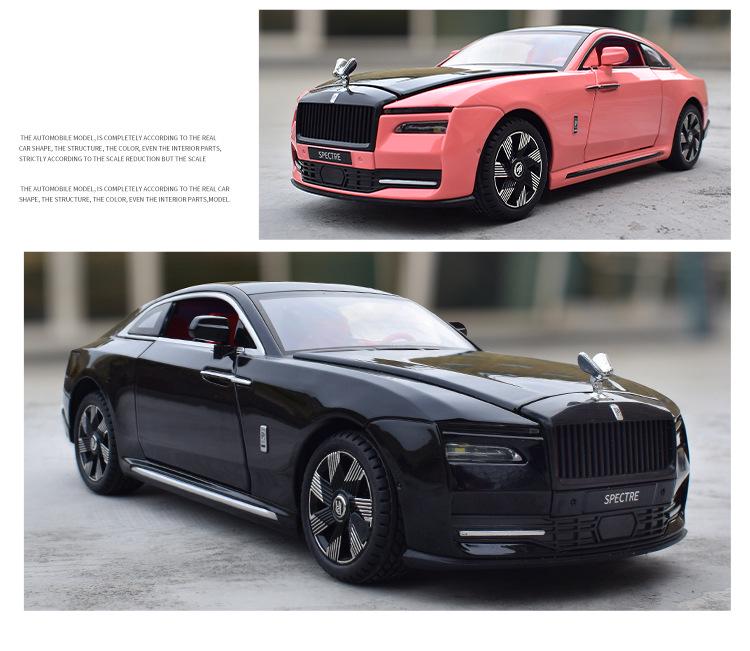 Xinao 1/24 Rolls-Royce Alloy Toy Car with Pull-Back Action, Light, and Sound Simulation.